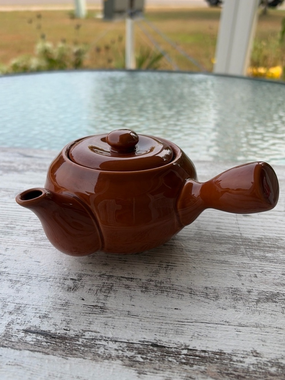 VTG Kyusu Japanese Rust Color Glazed Teapot - Picture 7 of 8